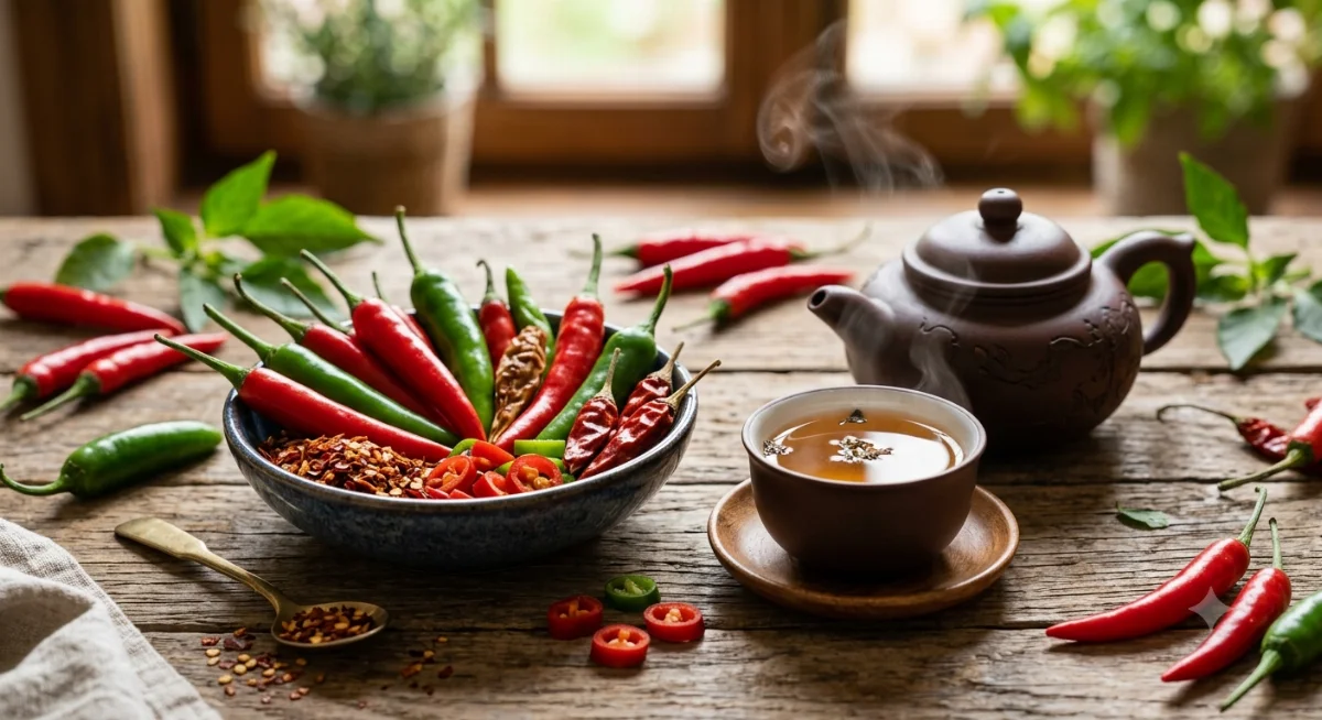 吃辣能啟動降溫反射辣椒素Capsaicin會誤導大腦以為身體過熱進而促使血管擴張汗腺分泌汗水透過排汗迅速幫身體散熱